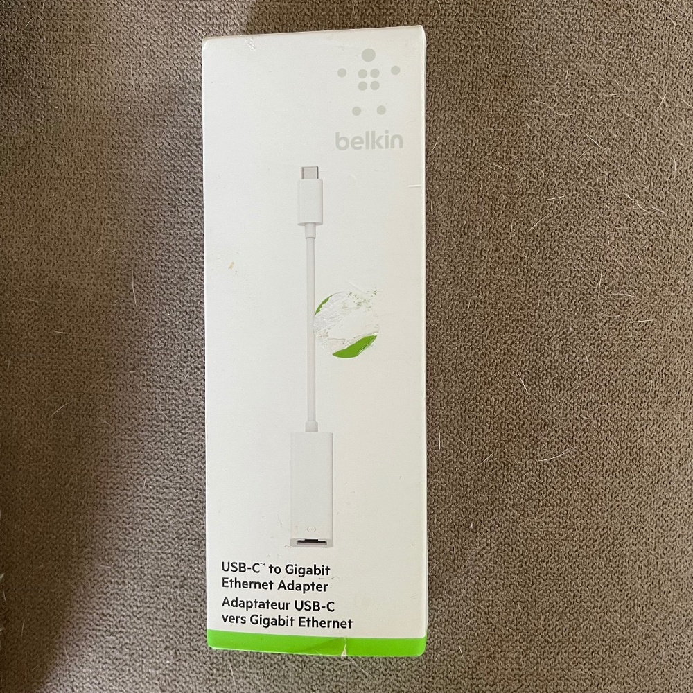 Mini display port to Ethernet adapter. For MacBooks and apple devices.